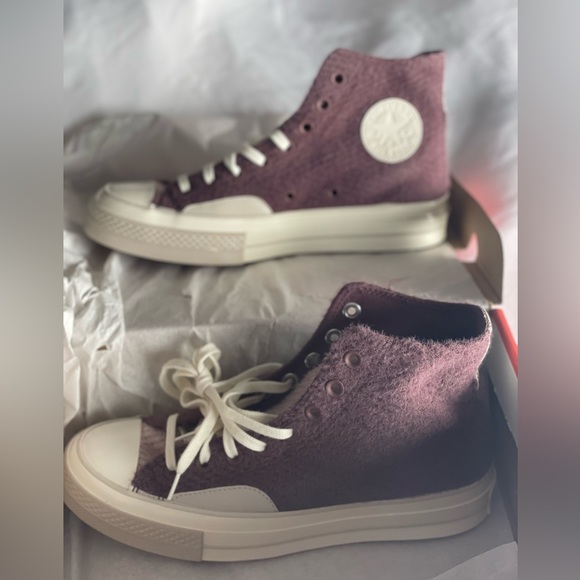 CONVERSE Chuck Taylor Fuzzy High Top Sneaker NWT - Picture 6 of 10